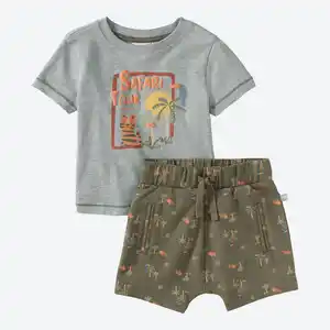 Baby-Jungen-Set mit Safari-Motiv, 2-teilig