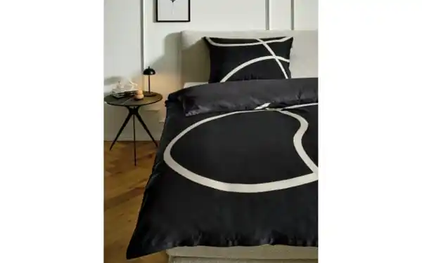Bild 2 von Bettwäsche-Set Artsy, schwarz/greige, 135 x 200 cm