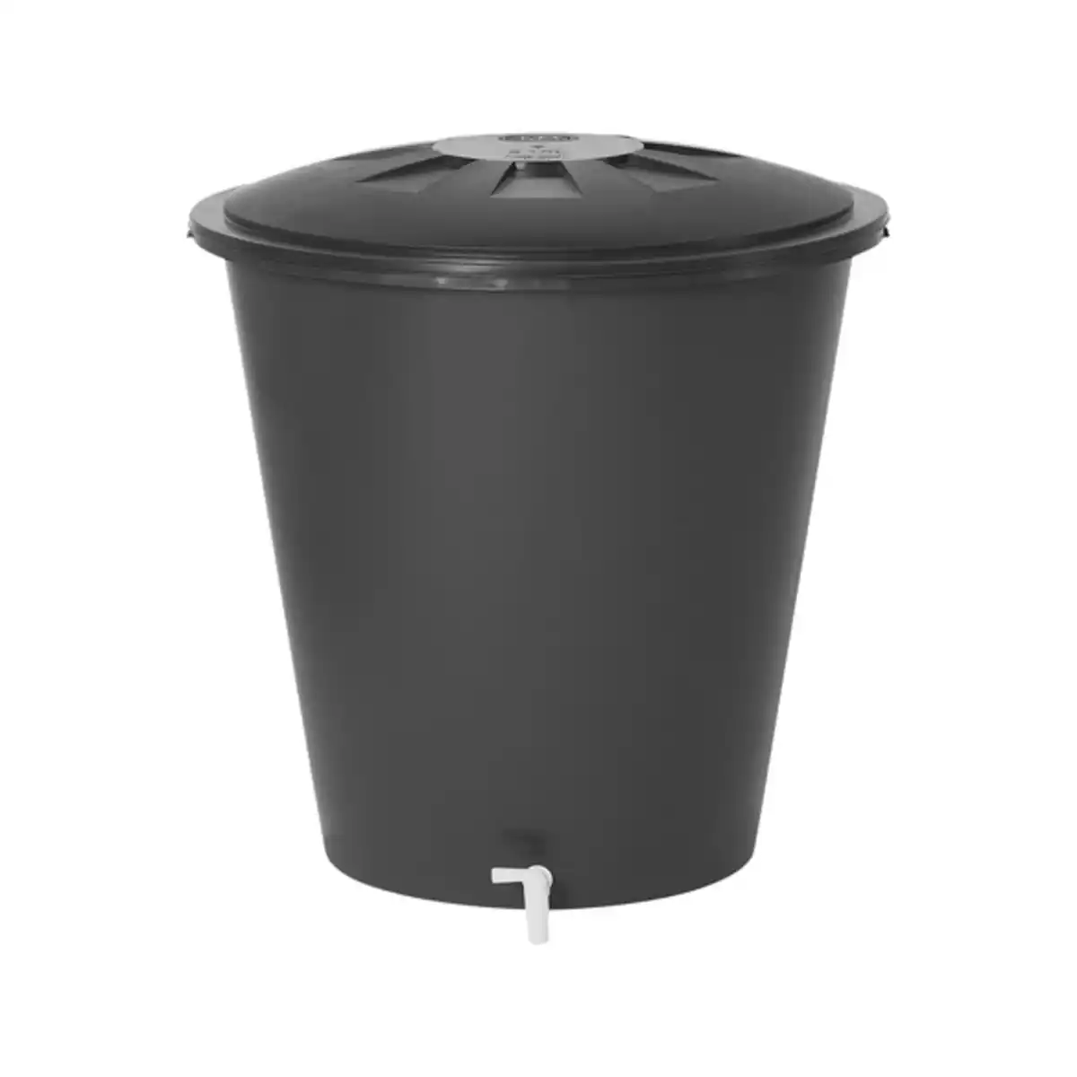 Bild 1 von GARANTIA Regentonne, 210 Liter, rund, anthrazit, komplett mit Deckel und Hahn