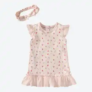 Baby-Mädchen-Kleid mit Haarband, 2-teilig