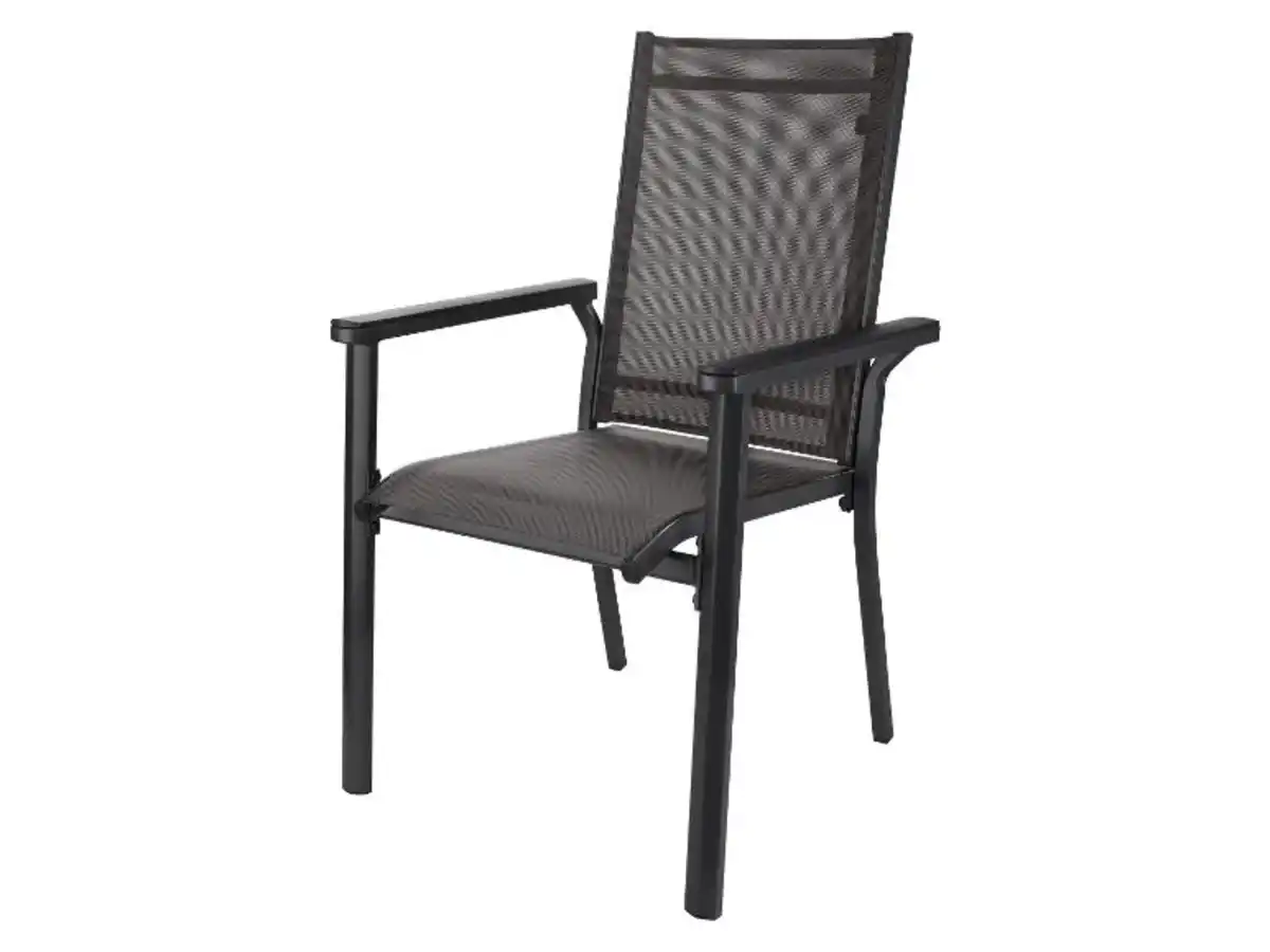 Bild 4 von LIVARNO home Alu-Set »Houston«, 7-teilig - Ausziehtisch & 6 Stapelsessel, grau