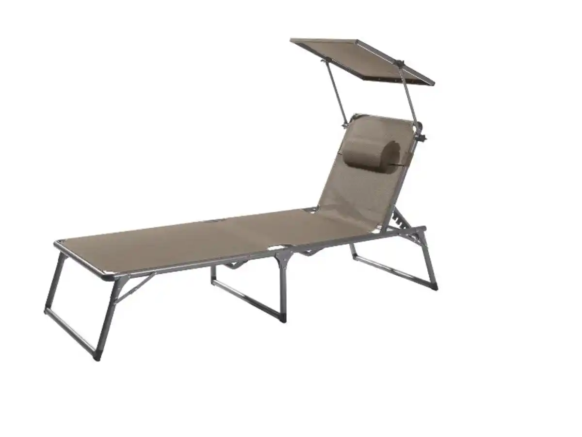 Bild 3 von LIVARNO home Alu-Dreibeinliege »Houston«, mit Sonnendach, taupe