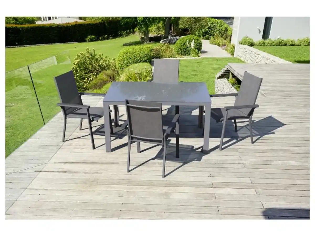 Bild 4 von LIVARNO home Alu-Stapelsessel »Houston«, anthrazit