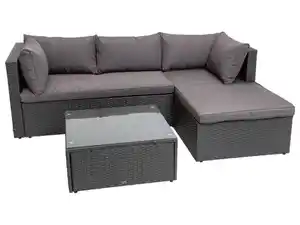 LIVARNO home Loungeecke mit Tisch, grau