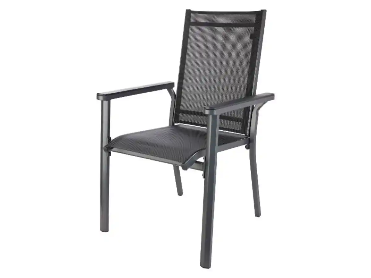 Bild 4 von LIVARNO home Alu-Set »Houston«, 3-teilig - Klapptisch & 2 Stapelsessel, grau