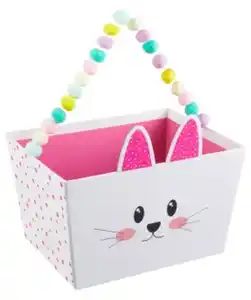 Geschenkkorb Ostern, pink/weiß