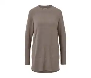 Langer Strickpullover, taupe