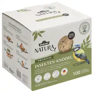 Dehner Natura Premium Wildvogelfutter Insekten-Meisenknödel im Karton, ohne Netz, 100 Stk.