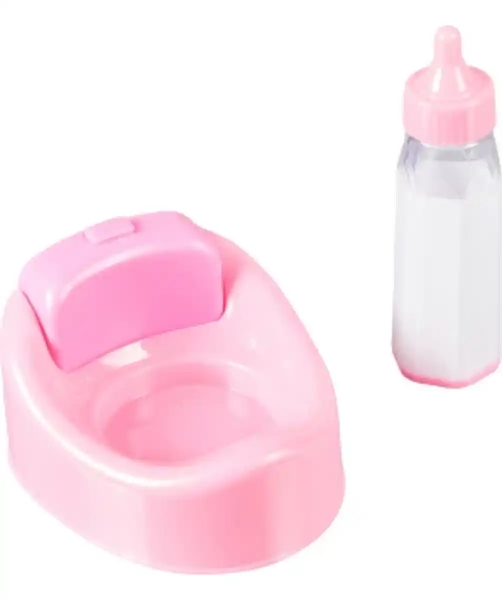 Bild 1 von Happy People Puppentöpfchen und Flasche, rosa