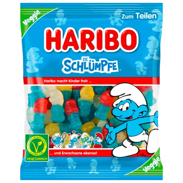 Bild 1 von Haribo Fruchtgummi Schlümpfe Vegetarisch 175g