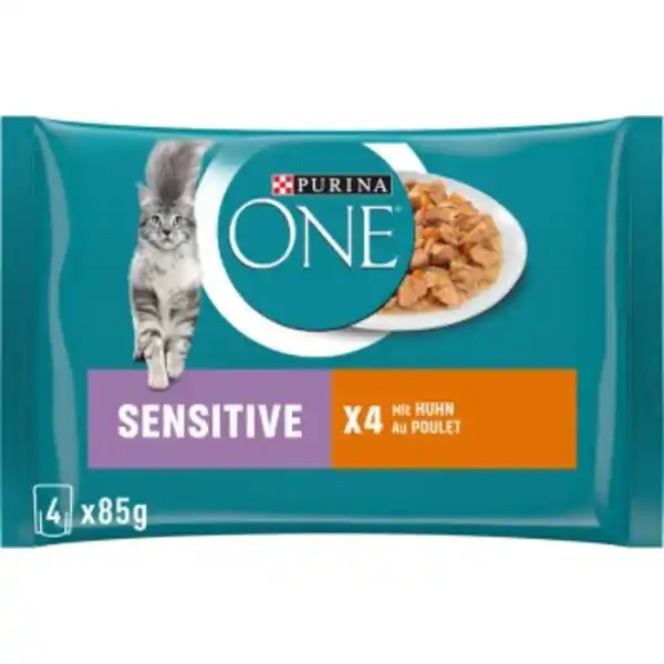 Bild 1 von Purina ONE Sensitive Huhn & Karotten 4x85g