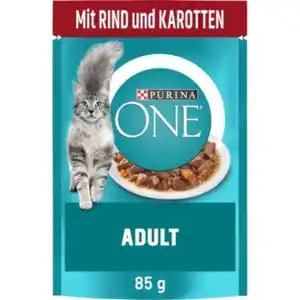 Purina ONE Adult 26x85g mit Rind und Karotten