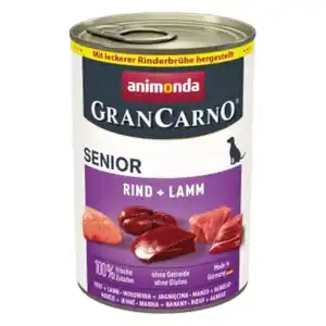 animonda GranCarno Original Nassfutter Hund Senior, Rind & Lamm 6x400 g