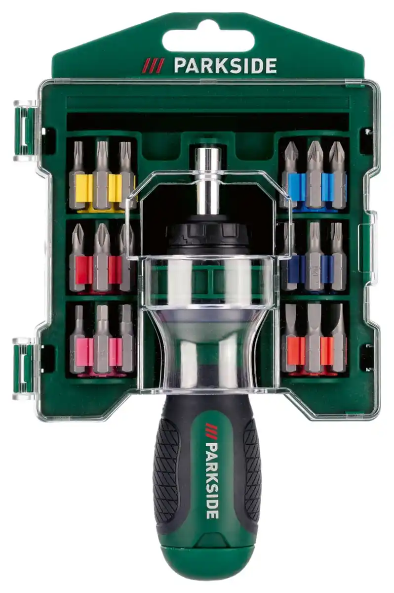 Bild 1 von PARKSIDE® Ratschenschraubendreher- Bit-Set, 31-teilig