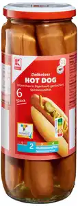 K-CLASSIC Hot-Dog-Würstchen, 6 St. = 550-g-Glas