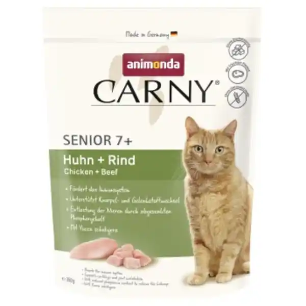 Bild 1 von animonda Carny Nassfutter Katze Senior, Huhn und Rind 350 g