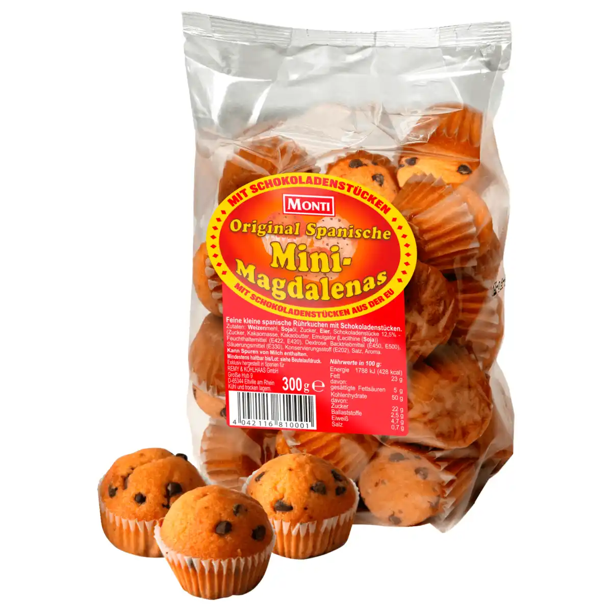 Bild 1 von Monti Original Spanische Mini-Magdalenas mit Schokostücken 300g