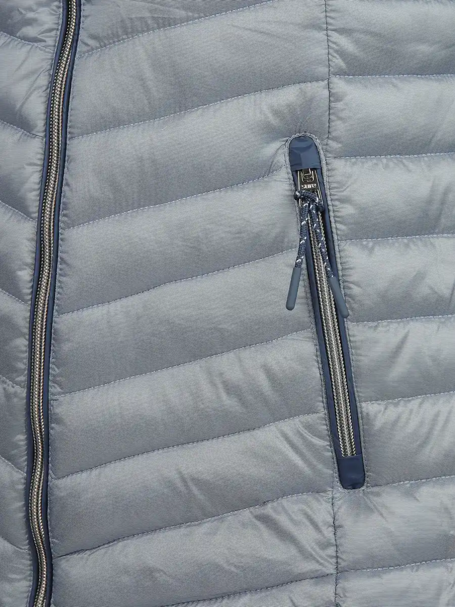 Bild 3 von Damen Steppweste mit abnehmbarer Kapuze Blau