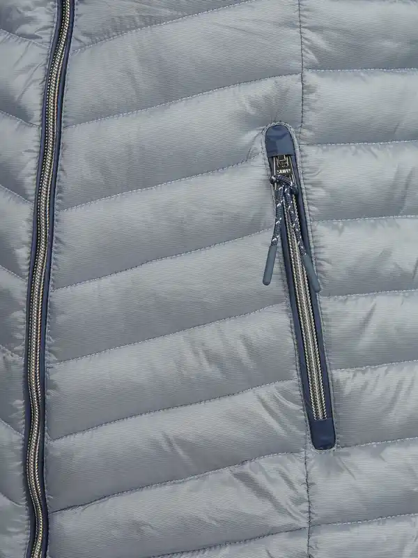 Bild 3 von Damen Steppweste mit abnehmbarer Kapuze Blau