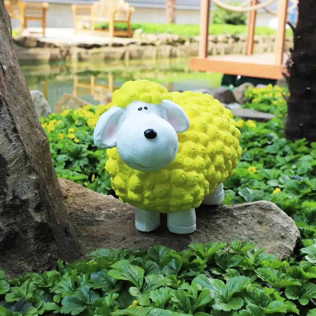 Bild 1 von Gartenfigur Schaf Gelb