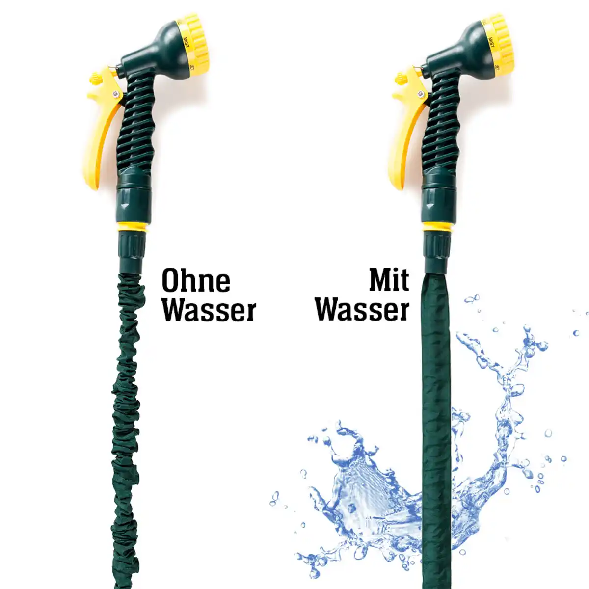 Bild 2 von Flexibler Gartenschlauch, ca. 15 m, Grün-Gelb