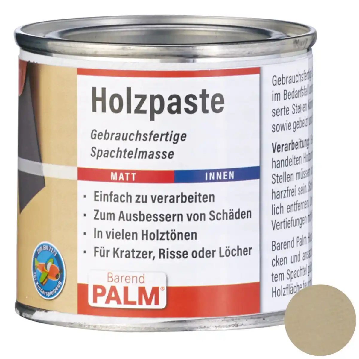 Bild 1 von Barend Palm Holzpaste Buche 150 g