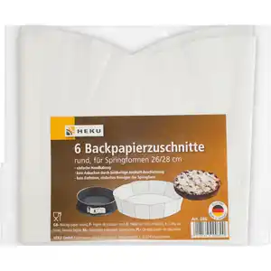 Backpapierzuschnitte rund für Springformen