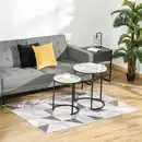 Bild 2 von Teppich im Trenddesign moderner Teppich mit geometrischen Formen für Wohnzimmer Schlafzimmer Küche Polyester Grau+Schwarz+Weiß 120 x 170 cm