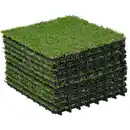 Bild 1 von Kunstrasen 10 Stücke Rasenteppich 30 x 30 cm Grasmatte für Garten