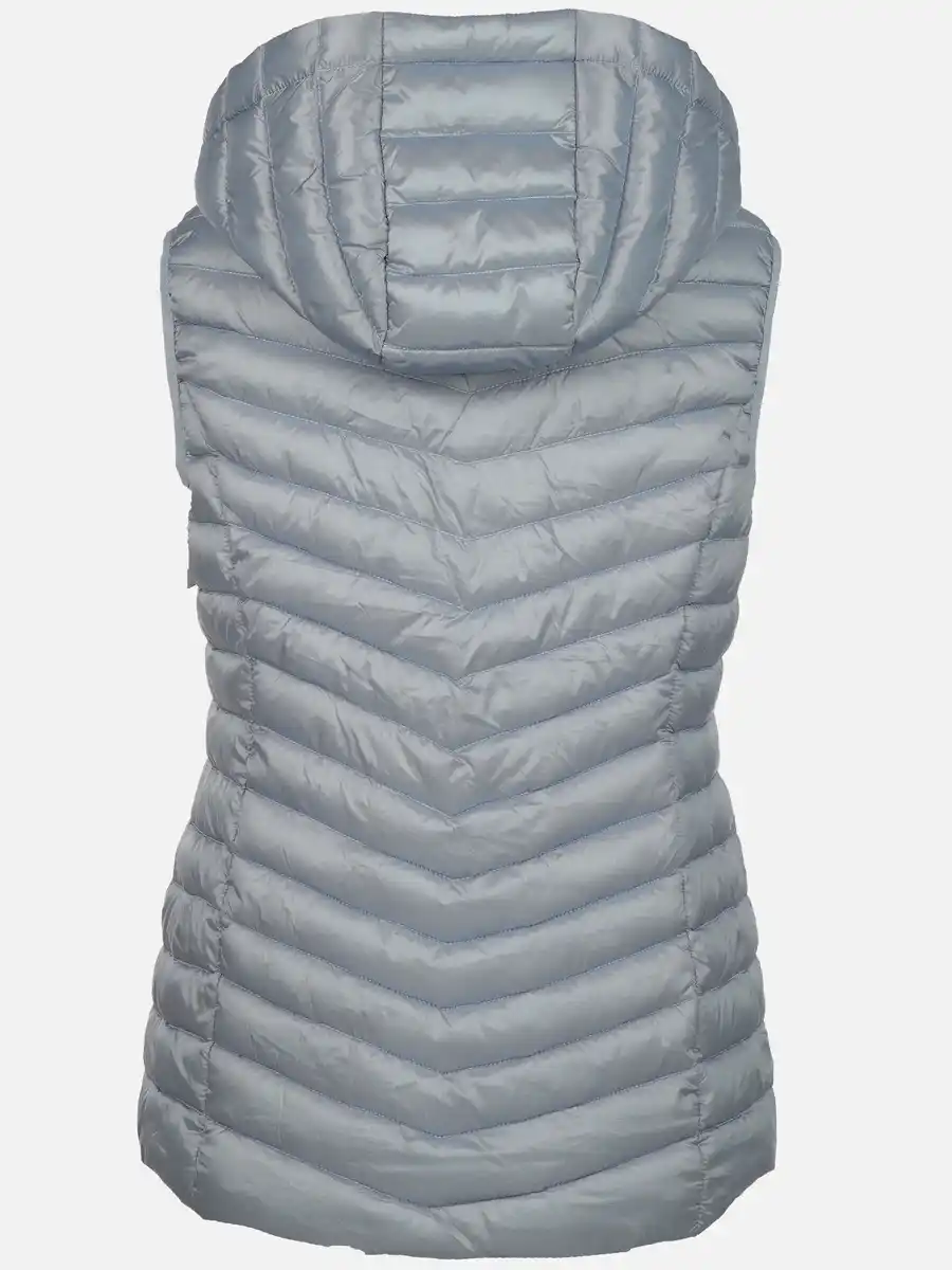 Bild 2 von Damen Steppweste mit abnehmbarer Kapuze Blau