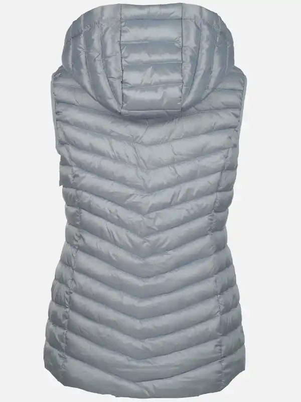 Bild 2 von Damen Steppweste mit abnehmbarer Kapuze Blau