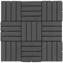 Bild 1 von 9 er Set Terassenfliesen Balkon Patio 30 x 30 cm Garten-Klickfliese Bodenbelag Bodenfliese Innen Außen Kunststoff Schwarz