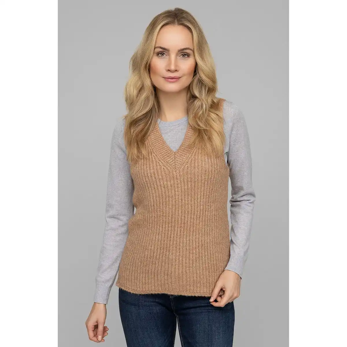 Bild 1 von DINE 'N' DANCE Pullunder V-Ausschnitt Grobstrick figurbetont eng