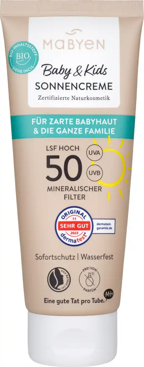 Bild 1 von Mabyen Baby & Kids Sonnencreme LSF50, 100 ml