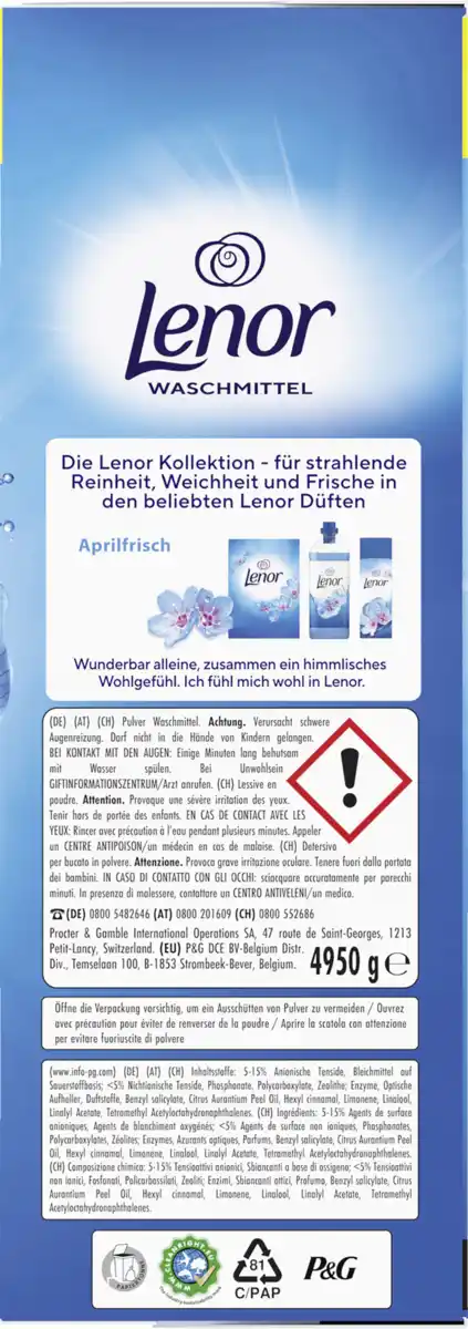 Bild 2 von Lenor Vollwaschmittel Pulver Aprilfrisch 90 WL