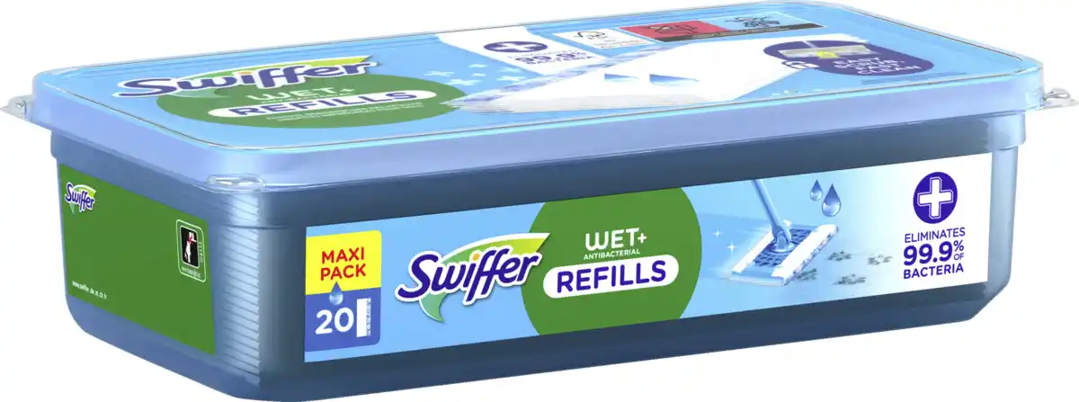 Bild 2 von Swiffer Wet Feuchte Bodentücher Antibakteriell Nachfüllpackung