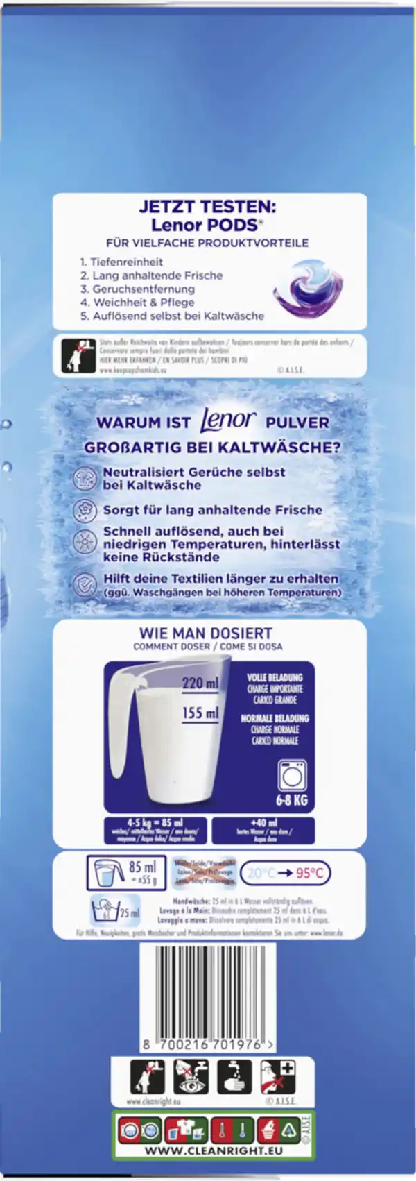 Bild 3 von Lenor Vollwaschmittel Pulver Aprilfrisch 90 WL