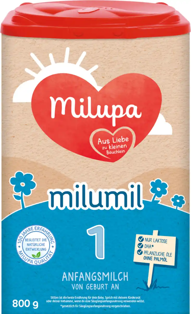 Bild 1 von Milupa Milumil 1 Anfangsmilch von Geburt an, 800 g