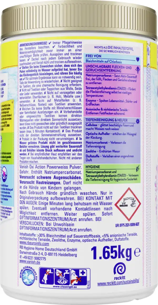 Bild 3 von Vanish Oxi Action Pulver Powerweiss Maxipack, 1.650 g
