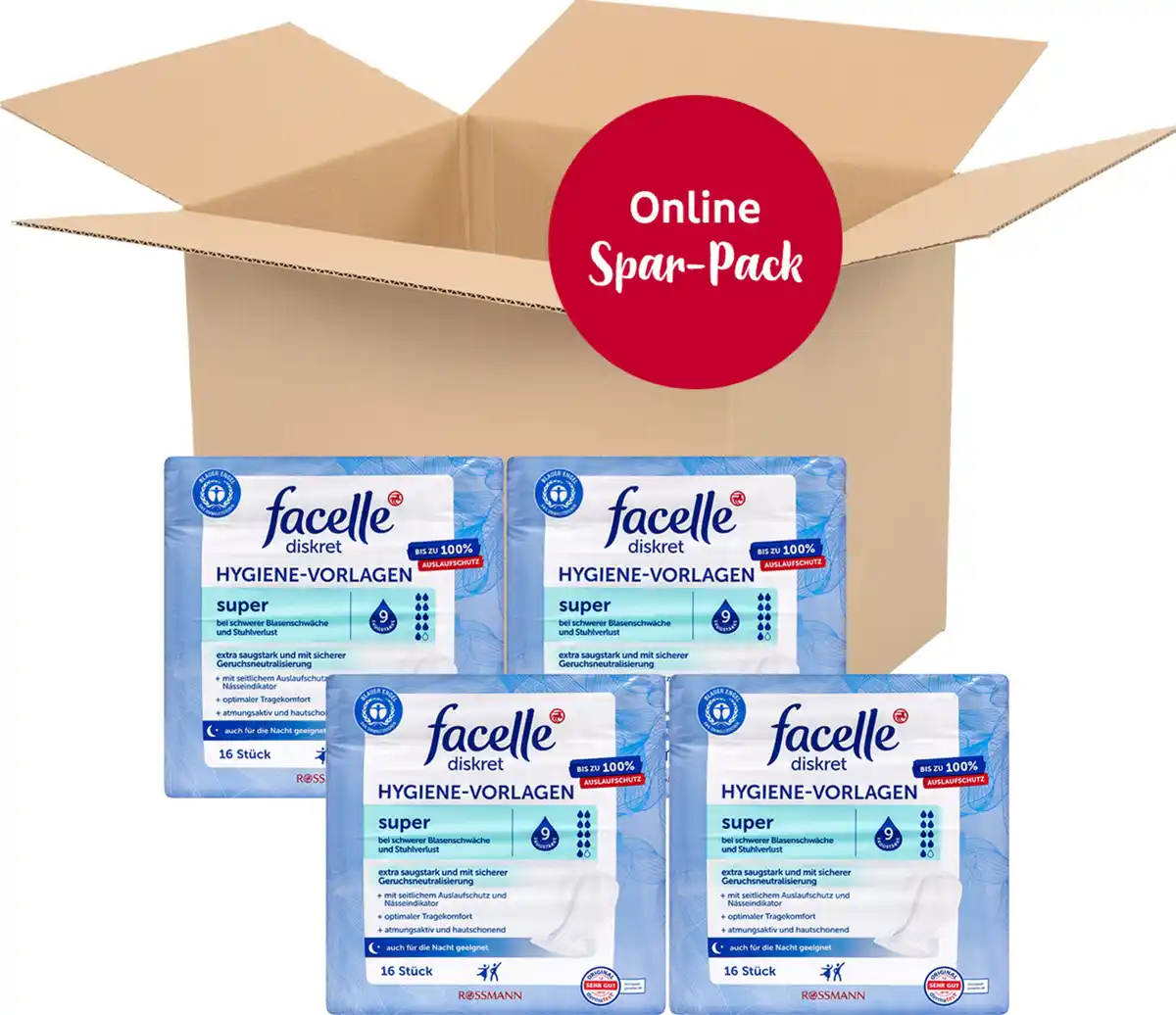 Bild 1 von facelle diskret Vorteilspack Hygiene-Vorlagen super