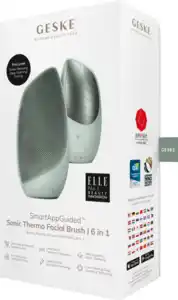 Geske 6in1 Sonic Thermo Facial Brush green