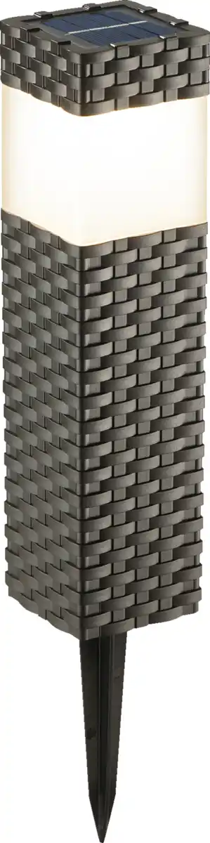 Bild 3 von IDEENWELT LED-Rattan-Solarsäulen 3er-Set