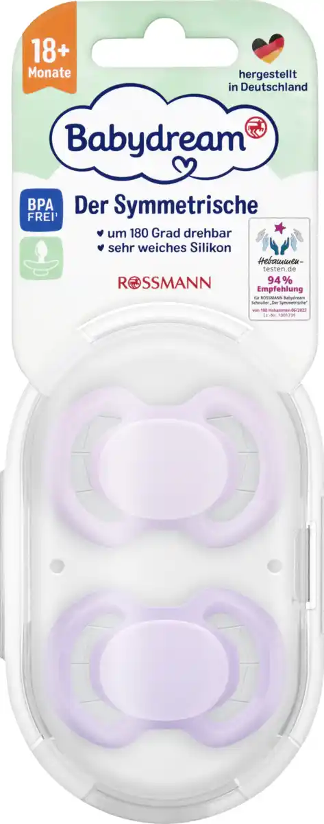 Bild 1 von Babydream Beruhigungssauger Der Symmetrische Rosa & Lila 18+ Monate