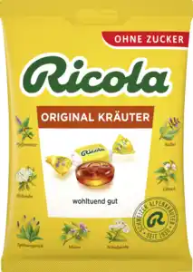 Ricola Kräuter Original Schweizer Kräuterbonbon zuckerfrei, 75 g