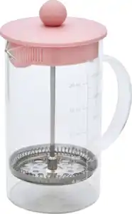 IDEENWELT Glas-Kaffebereiter pink