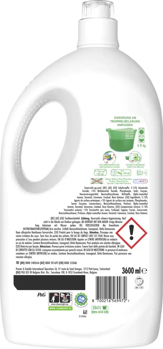 Bild 2 von Ariel Colorwaschmittel Flüssig 80 WL