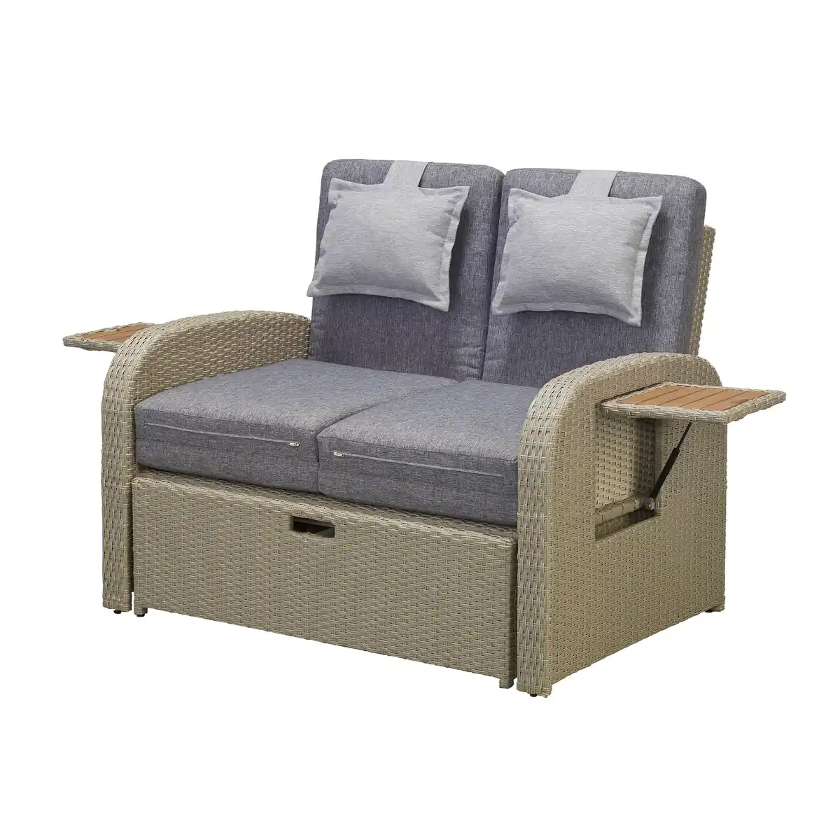 Bild 1 von Multifunktionssofa 'Wanda' beige/grau 115,5 x 90 x 89 cm