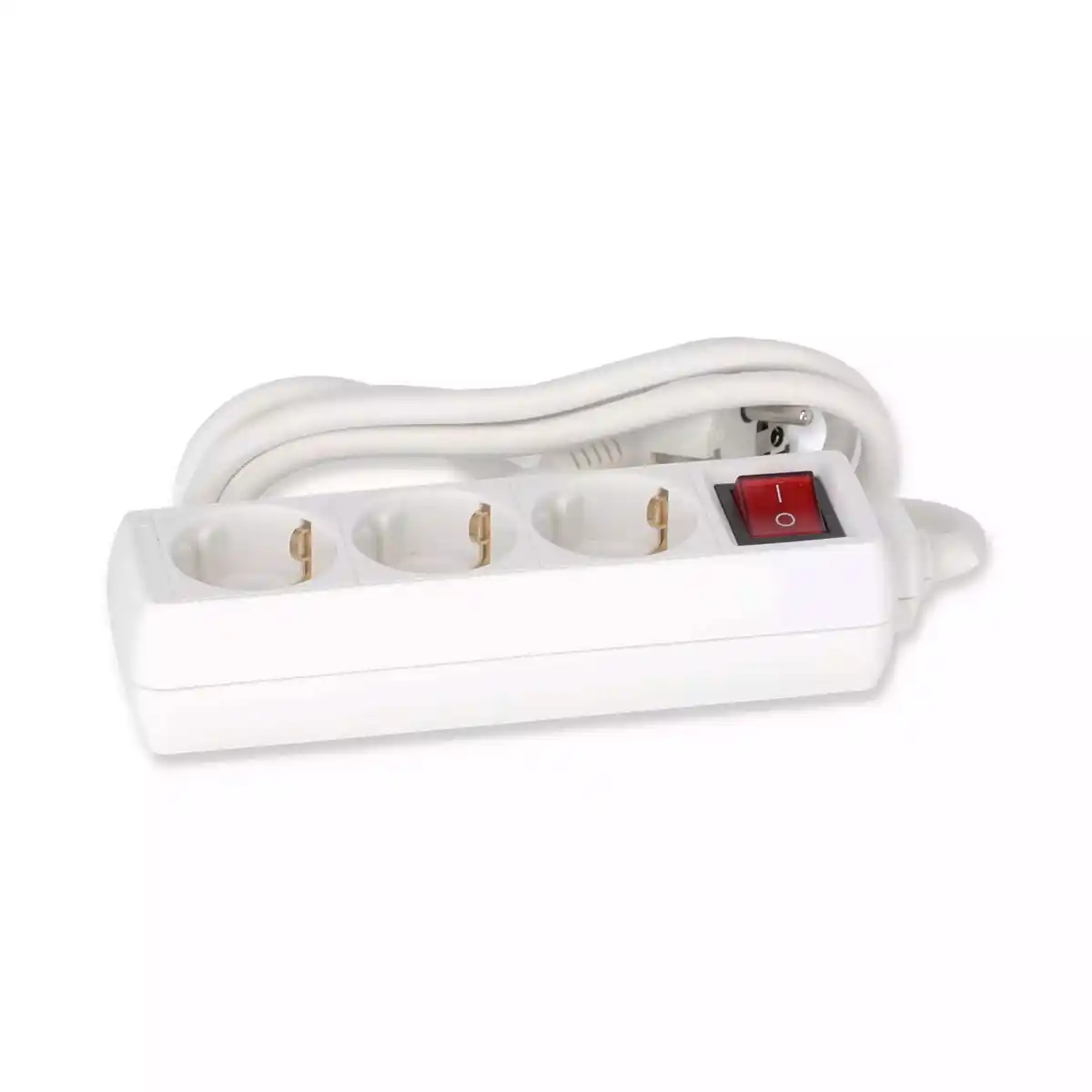 Bild 1 von Mehrfachsteckdosenleiste mit Schalter 3-fach weiß
