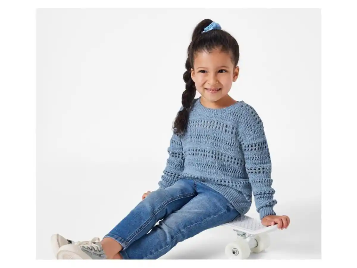 Bild 3 von lupilu® Kinder Strickpullover, mit Lochstrickmuster