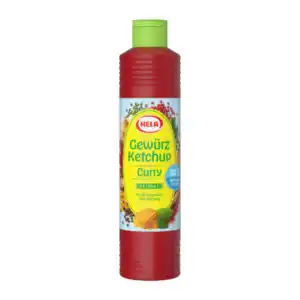 HELA Gewürz-Ketchup Curry delikat weniger Zucker 800ml